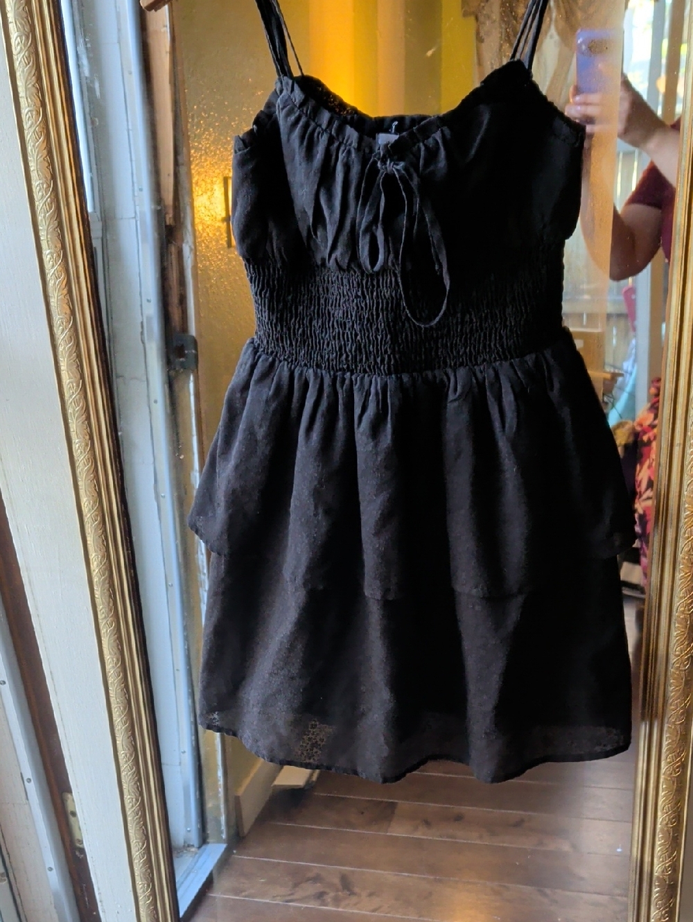 Smocked Tiered Black‎ Sundress - Casual Playdate Dress